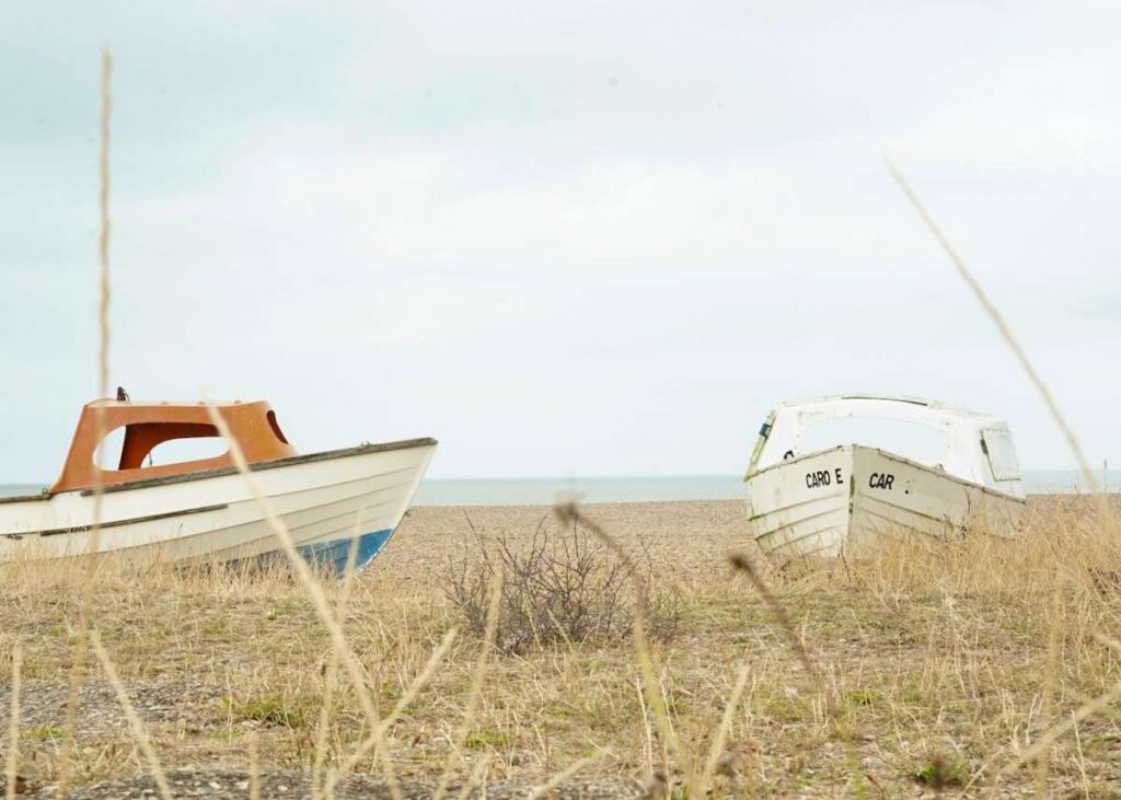 Boats on a sandy beach