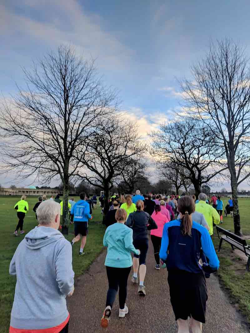 Parkrunners in Eaton Park Norwich