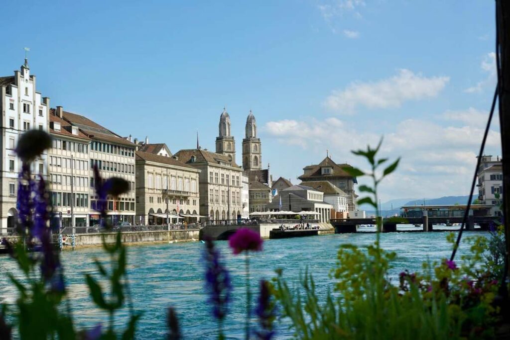 River running through Zurich, Switzerland