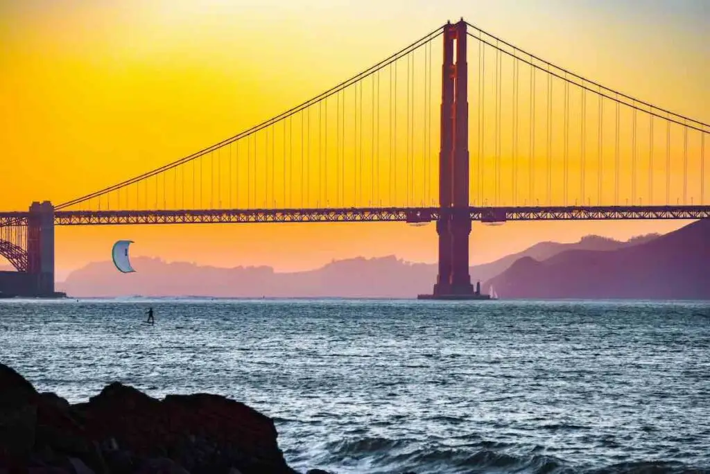 San Francisco Golden Gate Bridge at Sunset