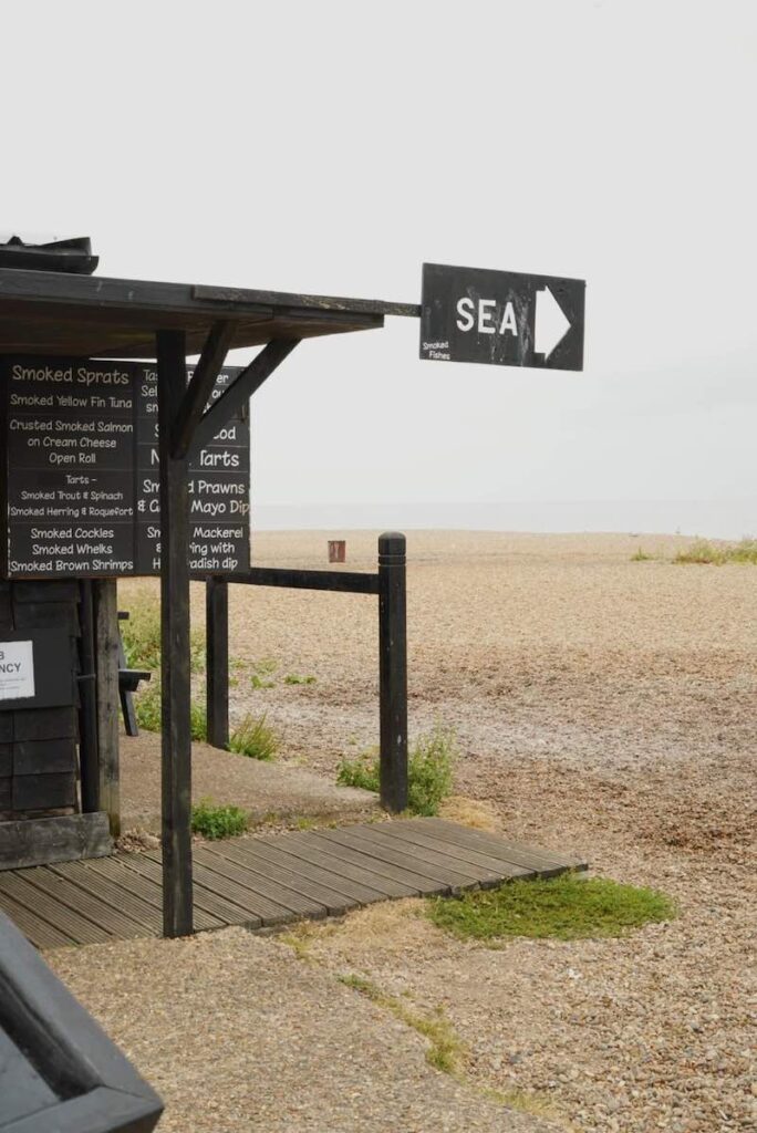 Smoked fish hut in Southwold beach