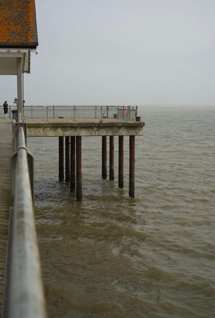 Southwold pier on a wet day